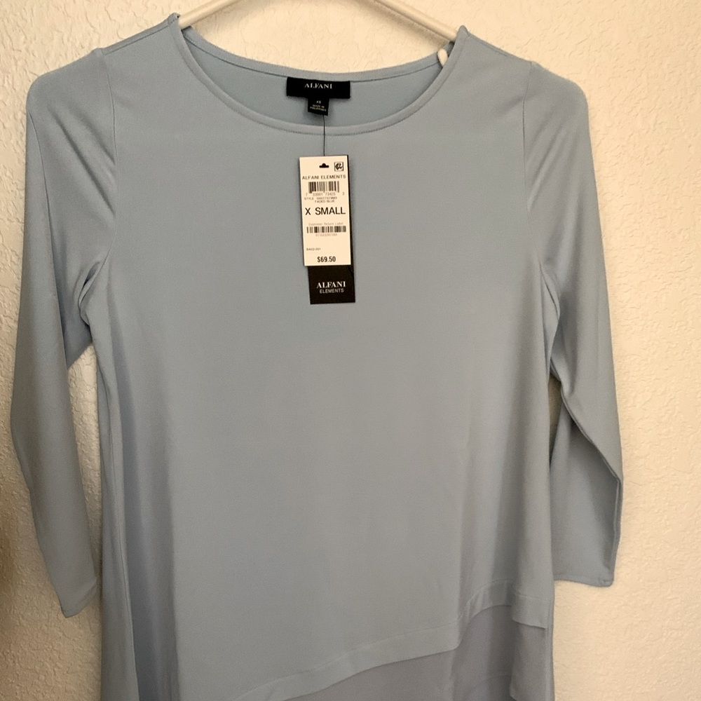 Alfani-sheer crossover-hem tunic.Brand new❤️